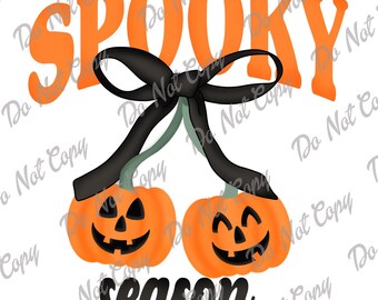 Coquette Halloween PNG: Spooky Season Pumpkins (Instant Download