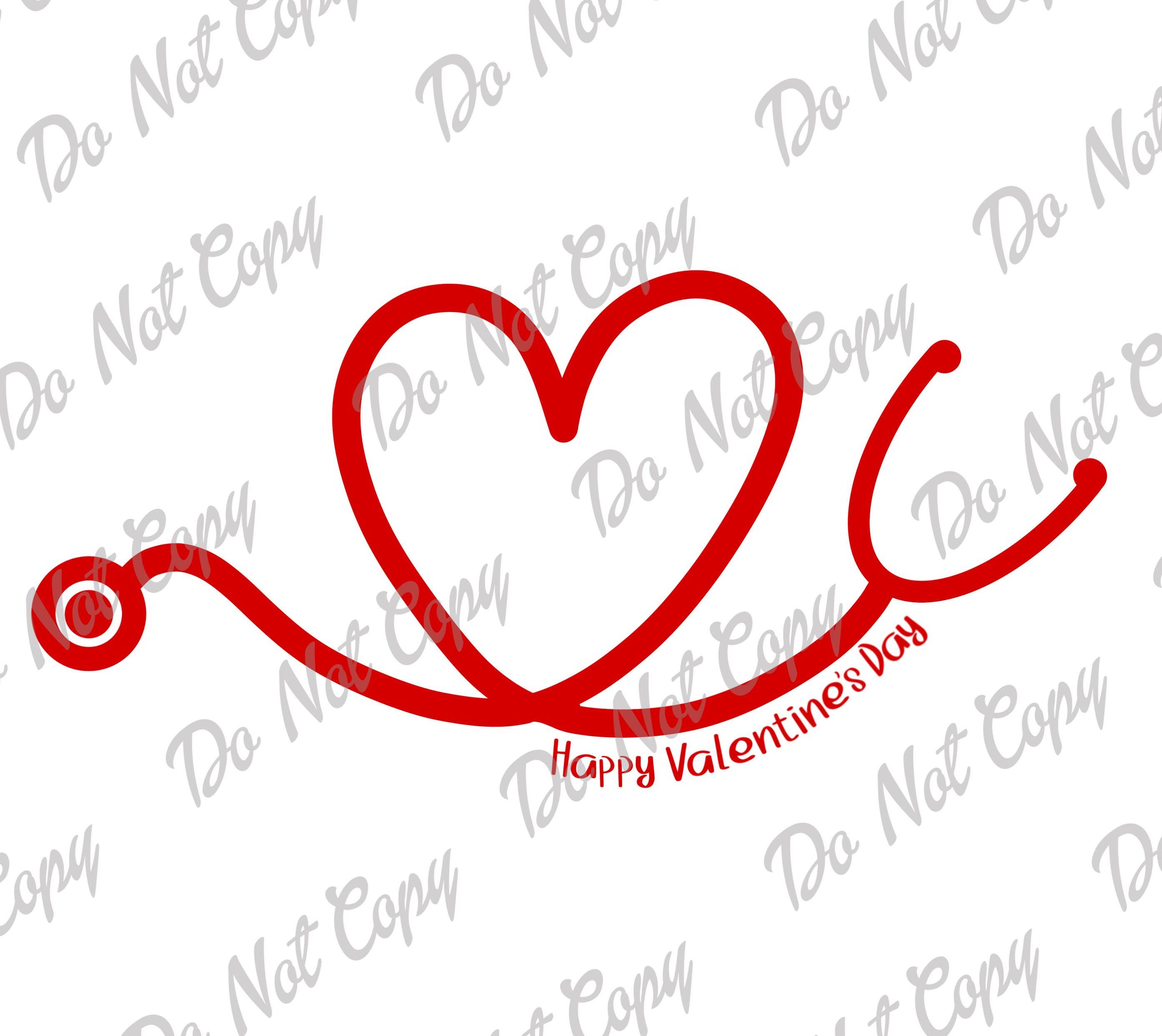Stethoscope Heart Valentine SVG PNG: Nurse Doctor Medical (instant ...