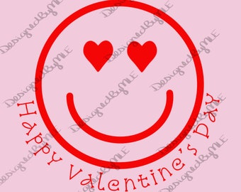 Heart Eyes Smiley Face Svg - Etsy Canada