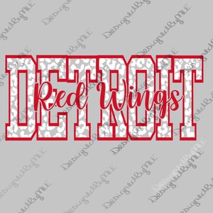 thumbnail interactive-video image 1 of Detroit Red Wings NHL Iron-On Patch – Hockey Shoe Decal 1 of 5