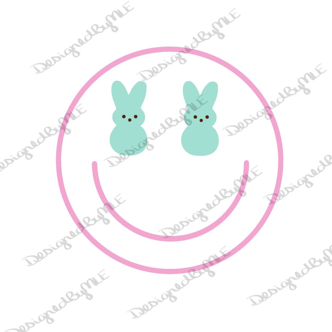 Peep Bunny Eyes Happy Face SVG: Easter Smile (digital Download) - Etsy