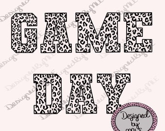 Leopard Game Day SVG,  Cheetah Football Fan SVG, Volleyball, Basketball, Fan Gear, Cheerleader
