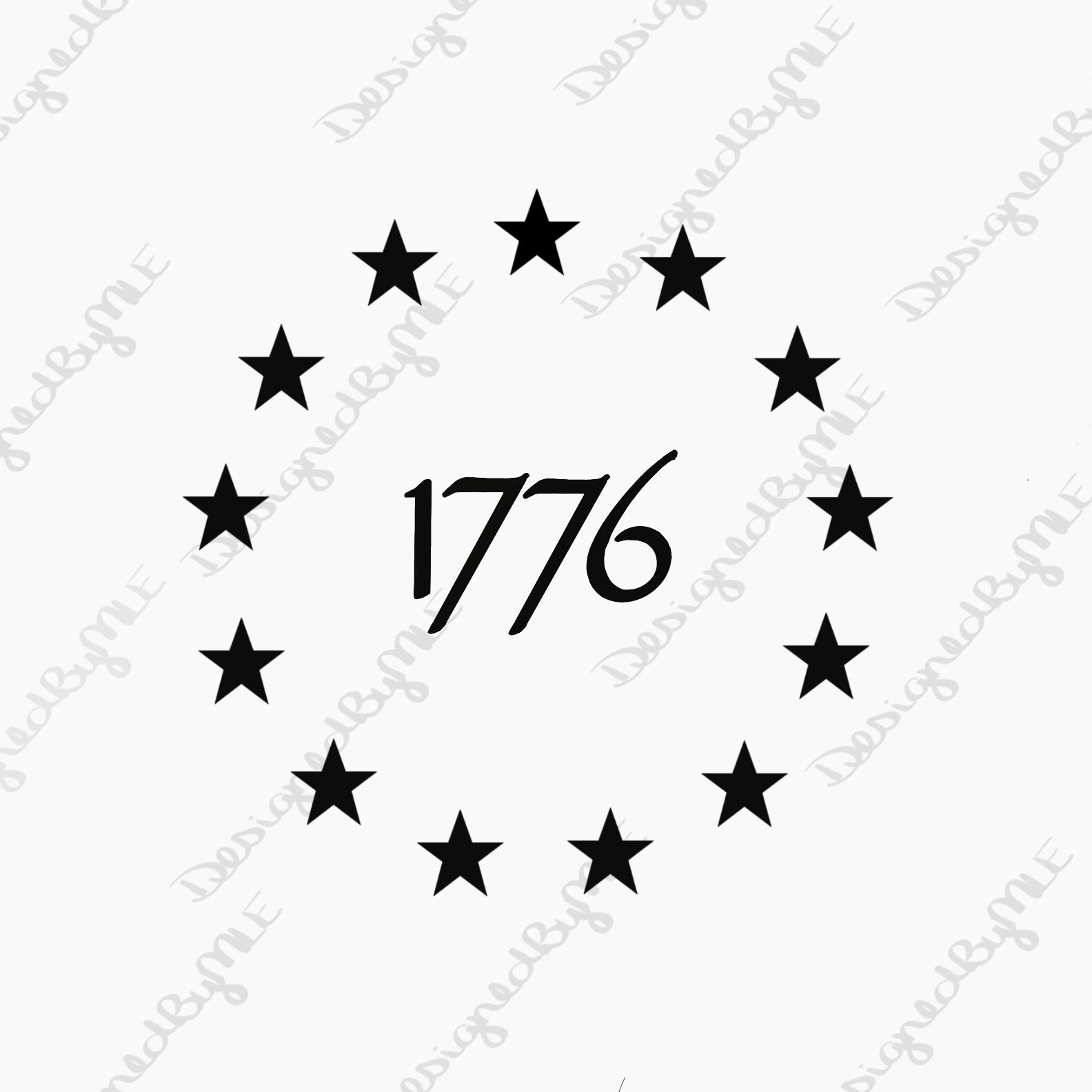 1776 Star Circle Design: Betsy Ross SVG, PNG (instant Download) - Etsy