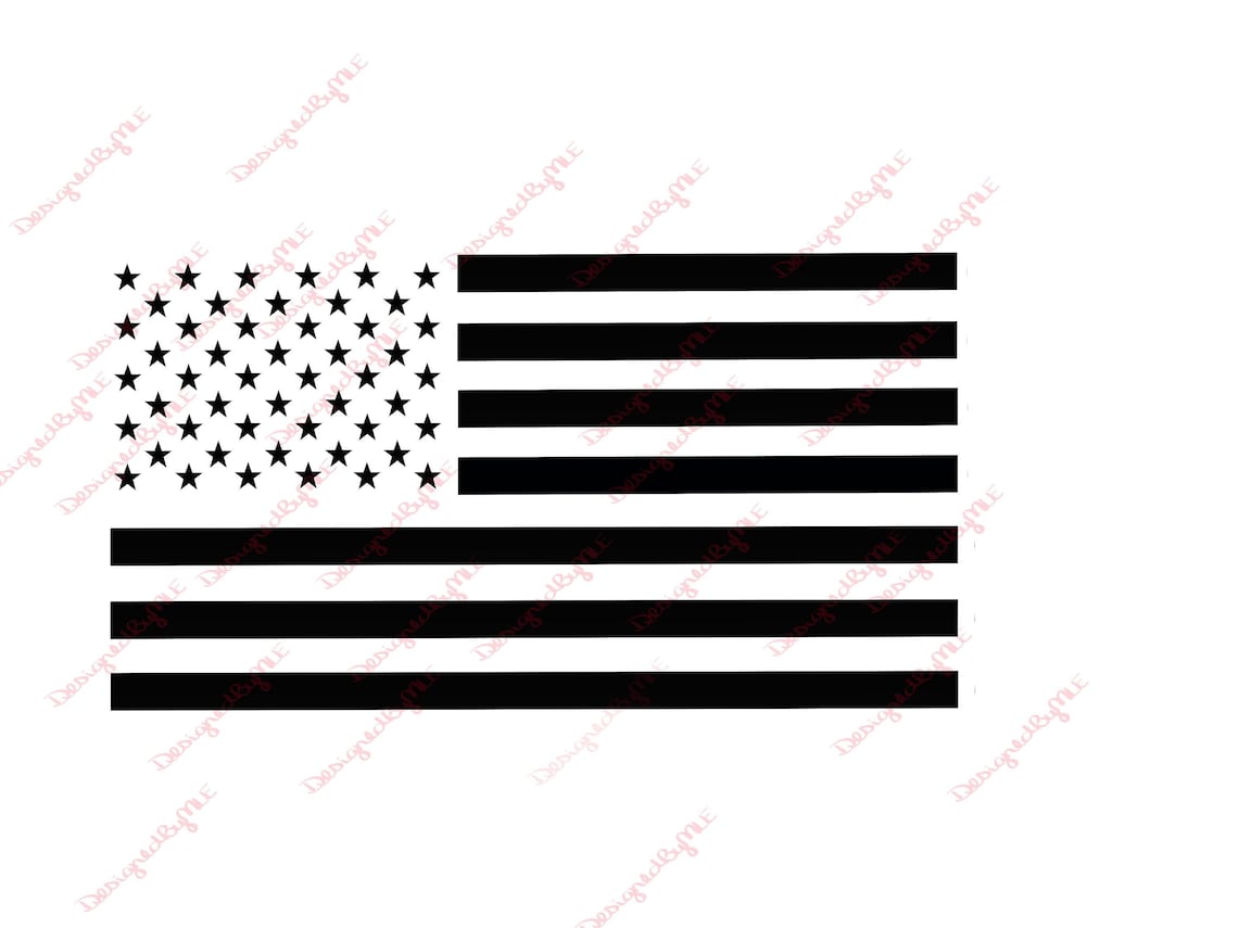 Black American Flag SVG, PNG, JPG, United States Flag, Reverse American