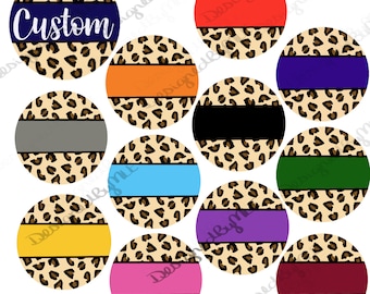 Leopard Circle PNG: School Spirit Sublimation Design, Cheetah Background, Multiple Colors (Digital Download)