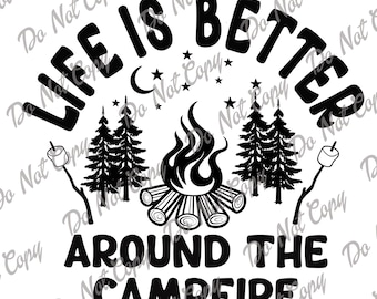 Campfire SVG: Life Is Better Camping, Smore's (Instant Download)