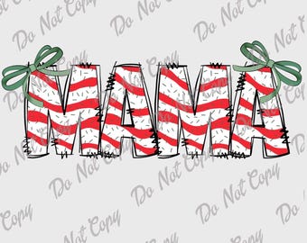 Mama Christmas Tree Cake PNG, Mama Christmas, Instant Download
