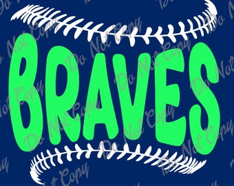 Braves Baseball SVG PNG: Atlanta Sports Design (Digital Download