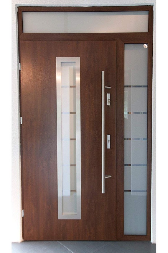 Oblique 104 Stainless Steel Door Handles For Entrance Entry Commercial Office Front Wood Timber Glass Garage Aluminum