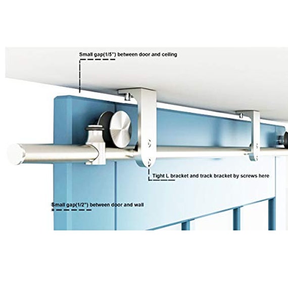 Stainless Steel Ceiling Mount Double Sliding Barn Door Hardware