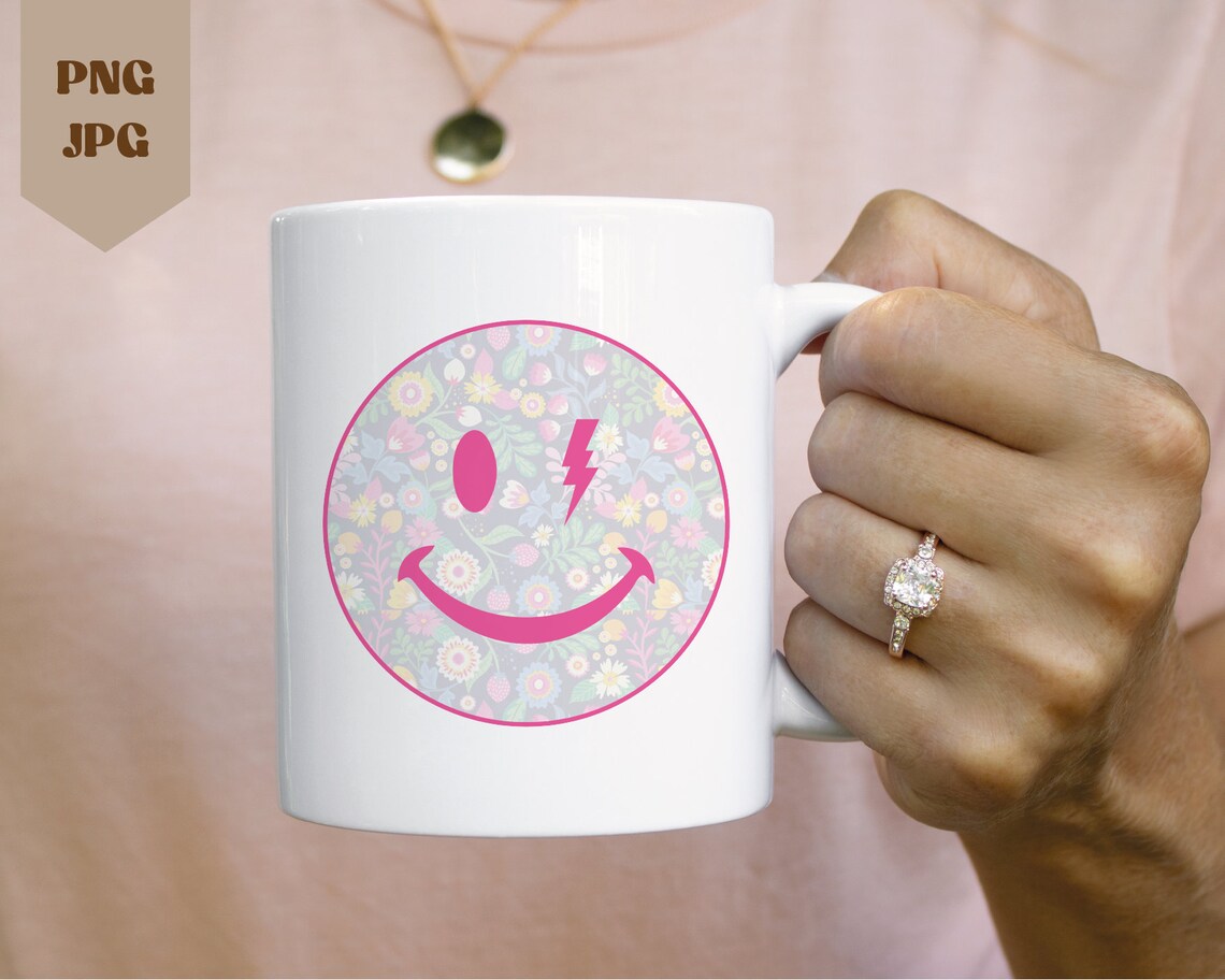 Smiley Face PNG, Smiley Face, Retro, Retro Smile Png, Groovy Flowers