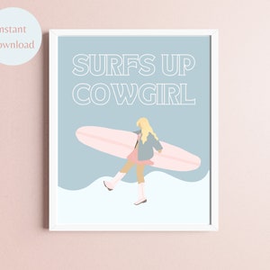 Coastal Cowgirl | West Coast | Instant Download | Coastal Wall Art | Cowgirl Wall Art | Cowgirl Aesthetic | Western Wall Art