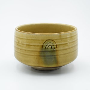 Vintage Japanese Glaze Pottery Chawan Ceremony Tea Bowl