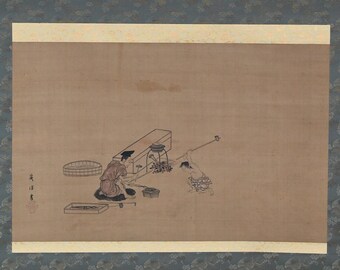 江戸時代　絹本　行信遠慶宿録　掛け軸2個 掛軸 明治-昭和時代前期の僧 道重信教『行書』絹本 箱付 掛け軸