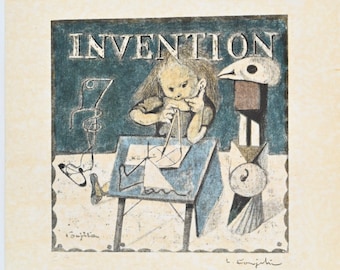 Léonard Tsuguharu Foujita (1886-1968) Japanese - French Lithograph Print Invention 1963 Original Pencil Signed Unframed