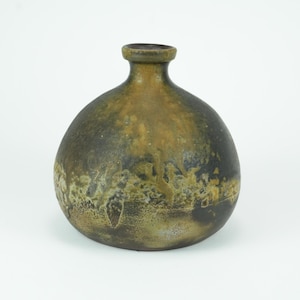 Vintage Japanese Pottery Bizen Ware Bottle Vase