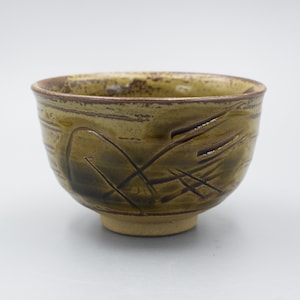 Vintage Japanese Pottery Chawan Ceremony Tea Bowl
