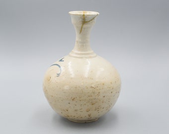 Antique Korean Porcelain Bottle Vase Joseon Period With Kintsugi Repaired
