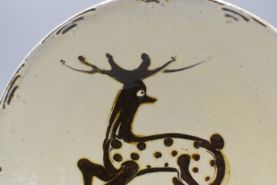 大好き (b.1927) Kenji Funaki Japanese Etsy - Dish Deer Pottery 工芸品