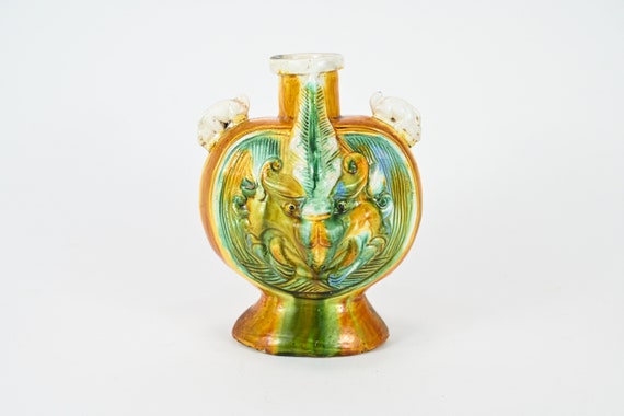 アンティーク中国陶器三彩釉龍型フラスコ花瓶唐様式 - Etsy 日本 アンティーク中国陶器三彩釉龍型フラスコ花瓶唐様式 - Etsy 日本