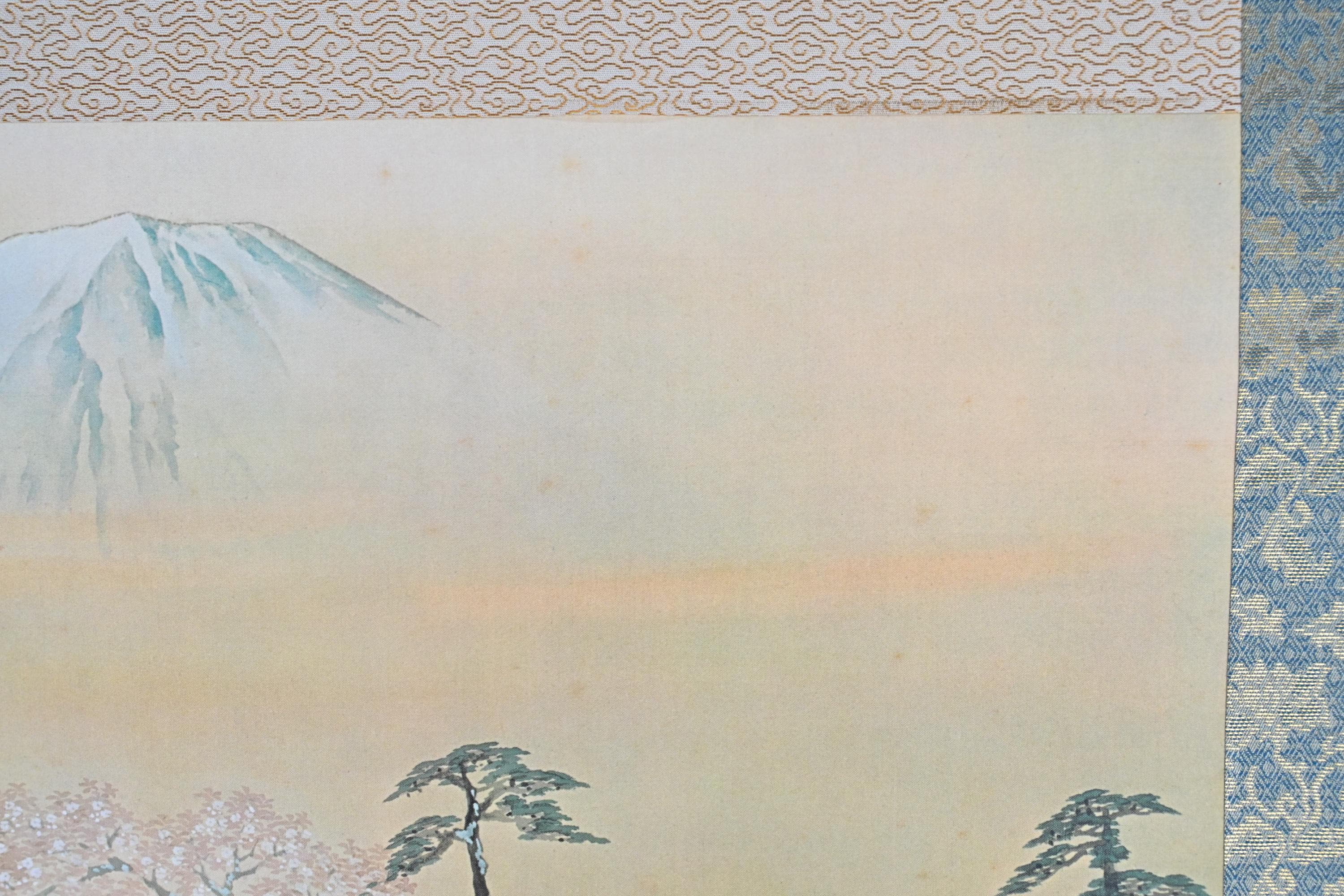 横山大観「富士山」版画：絹本掛軸 - Etsy 日本