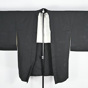 Vintage Japanese Black Haori Kimono Jacket