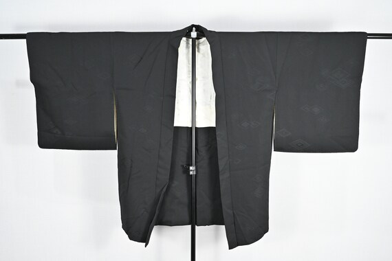 Vintage Japanese Black Haori Kimono Jacket - Etsy