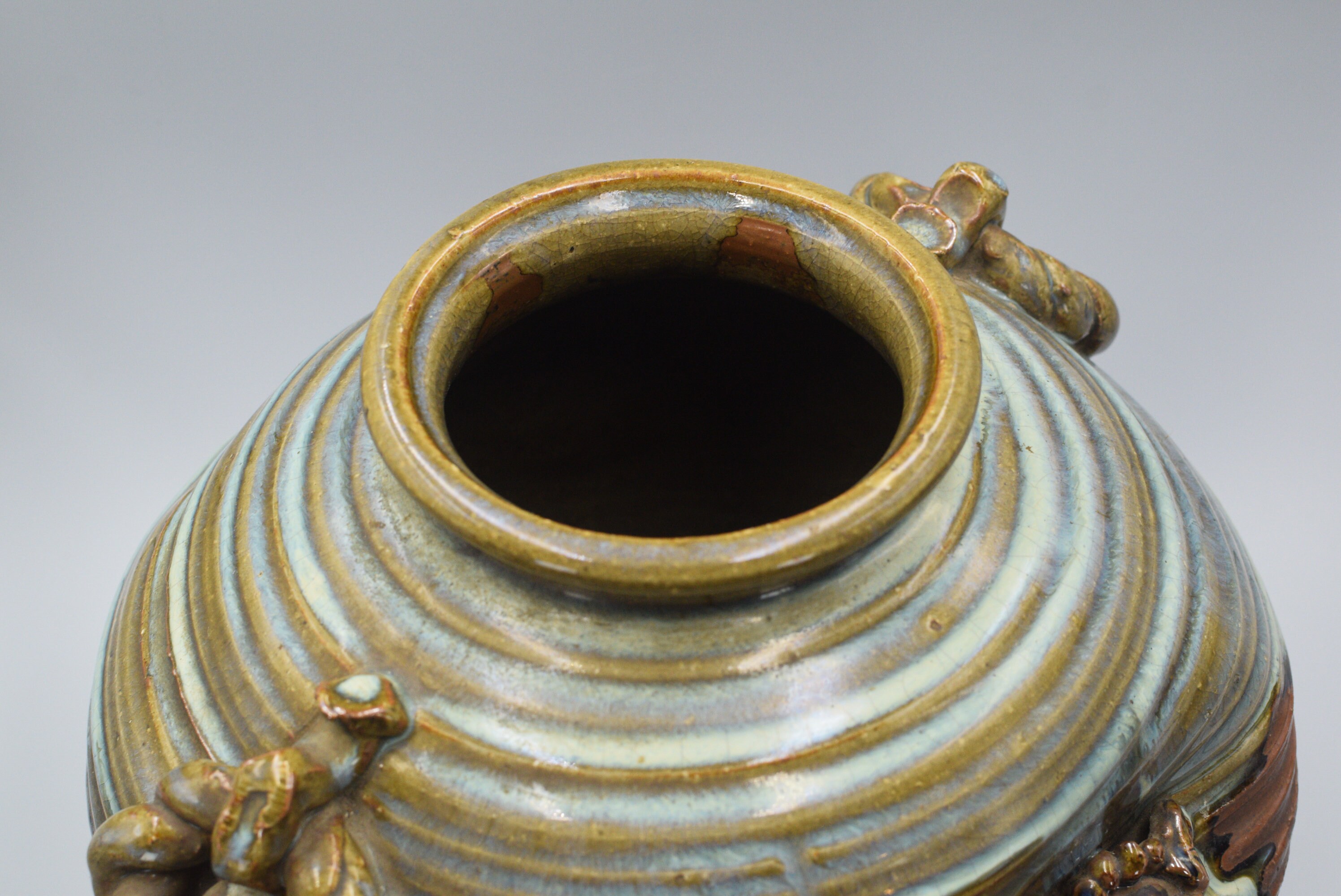 蟹の装飾が施された上質なヴィンテージの日本製陶器の壺 - Etsy 日本