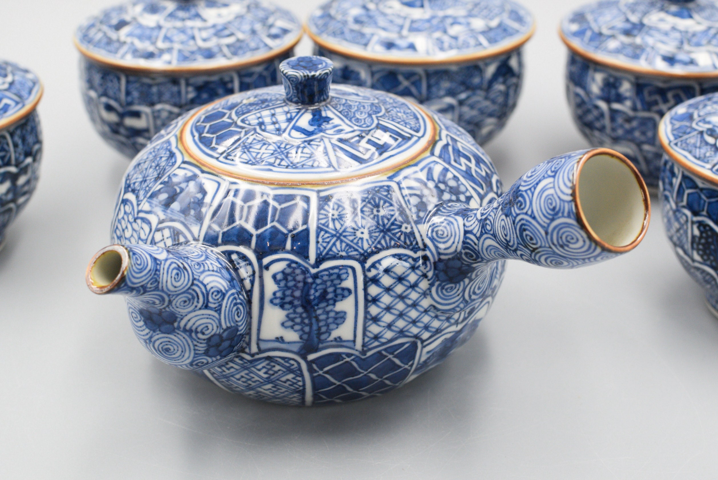 清水焼 京焼 茶器セット：磁器製急須と茶碗 - Etsy 日本