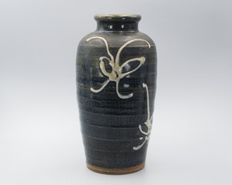 濱田晋作 (濱田晋作)、日本人、(1929-2023) - 鉄釉の花瓶 (花生