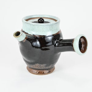 vintage poterie japonaise glaçure verte Mashiko Ware Chawan Kyusu théière
