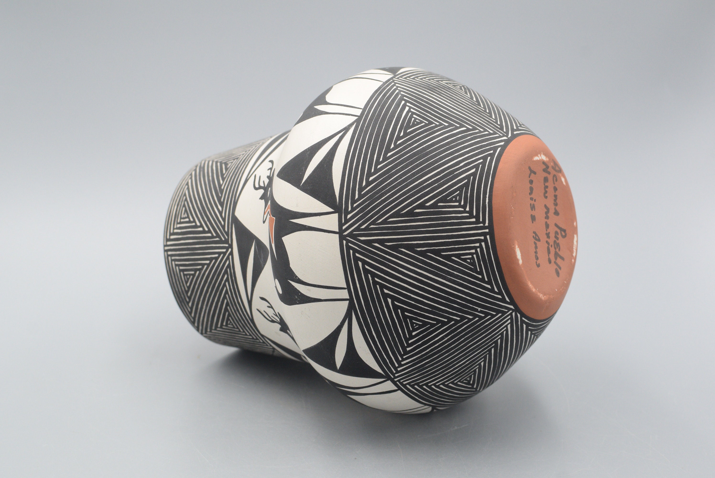 Nativo americano Pueblo Pottery Deer Vase Louise Amos Etsy