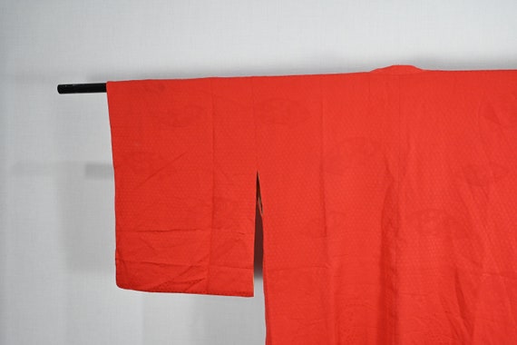 Vintage Japanese Red Haori Kimono Jacket - image 8