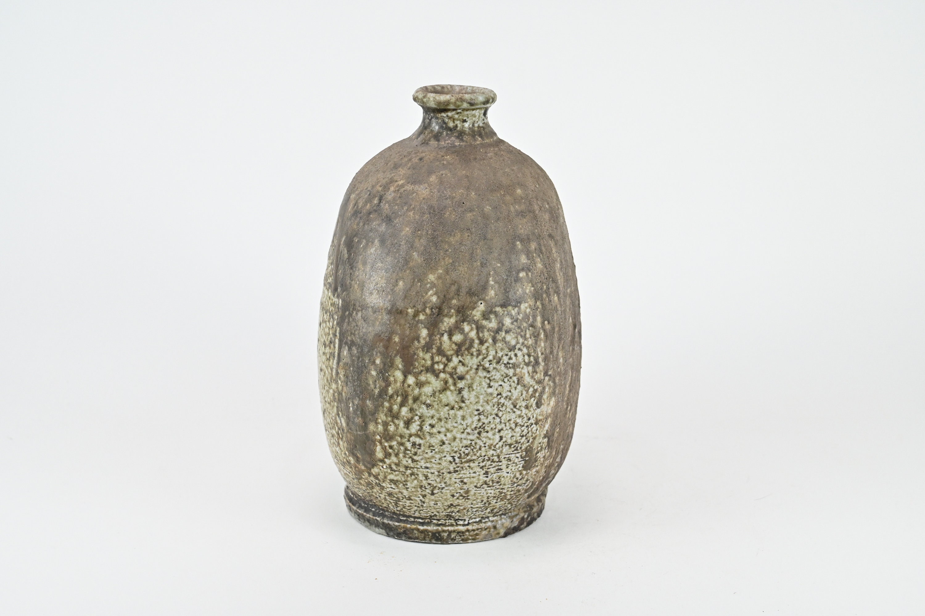 Vintage Japanese Studio Pottery Shigaraki Ware Bottle Vase