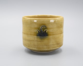 Vintage Japanese Glaze Pottery Chawan Tea Bowl