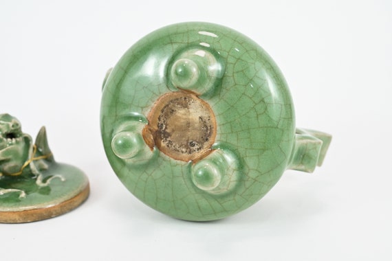 中国龍泉窯香炉 軽やかな緑色