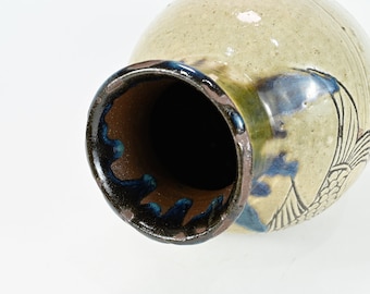 希少な金城次郎（1912-2004）人間国宝 沖縄陶器 魚文花瓶 - Etsy 日本