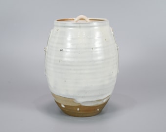 Raro contenitore per l'acqua in ceramica giapponese Nonomura Ninsei Kyoto Ware per la cerimonia del tè