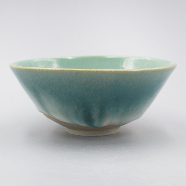 Vintage Japanese Pottery Glazed Chawan Ceremony Tea Bowl