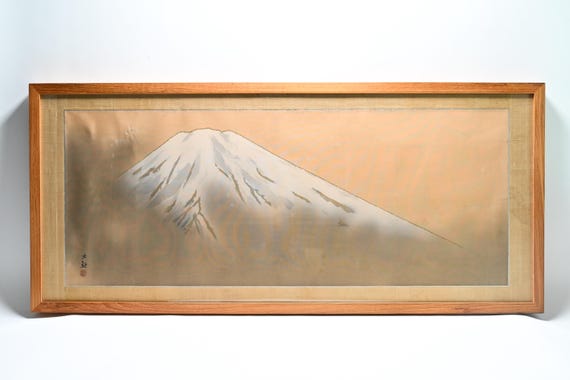 横山大観（1868年 - 1958年） 絹本富士山 日本画 額装 - Etsy 日本