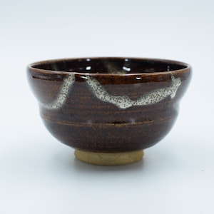 Vintage Japanese Pottery Chawan Ceremony Tea Bowl