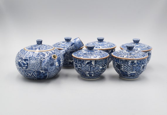 清水焼 京焼 茶器セット：磁器製急須と茶碗 - Etsy 日本