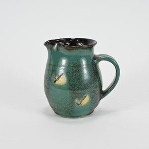 Vintage Small Japanese Studio Pottery Green Pitcher