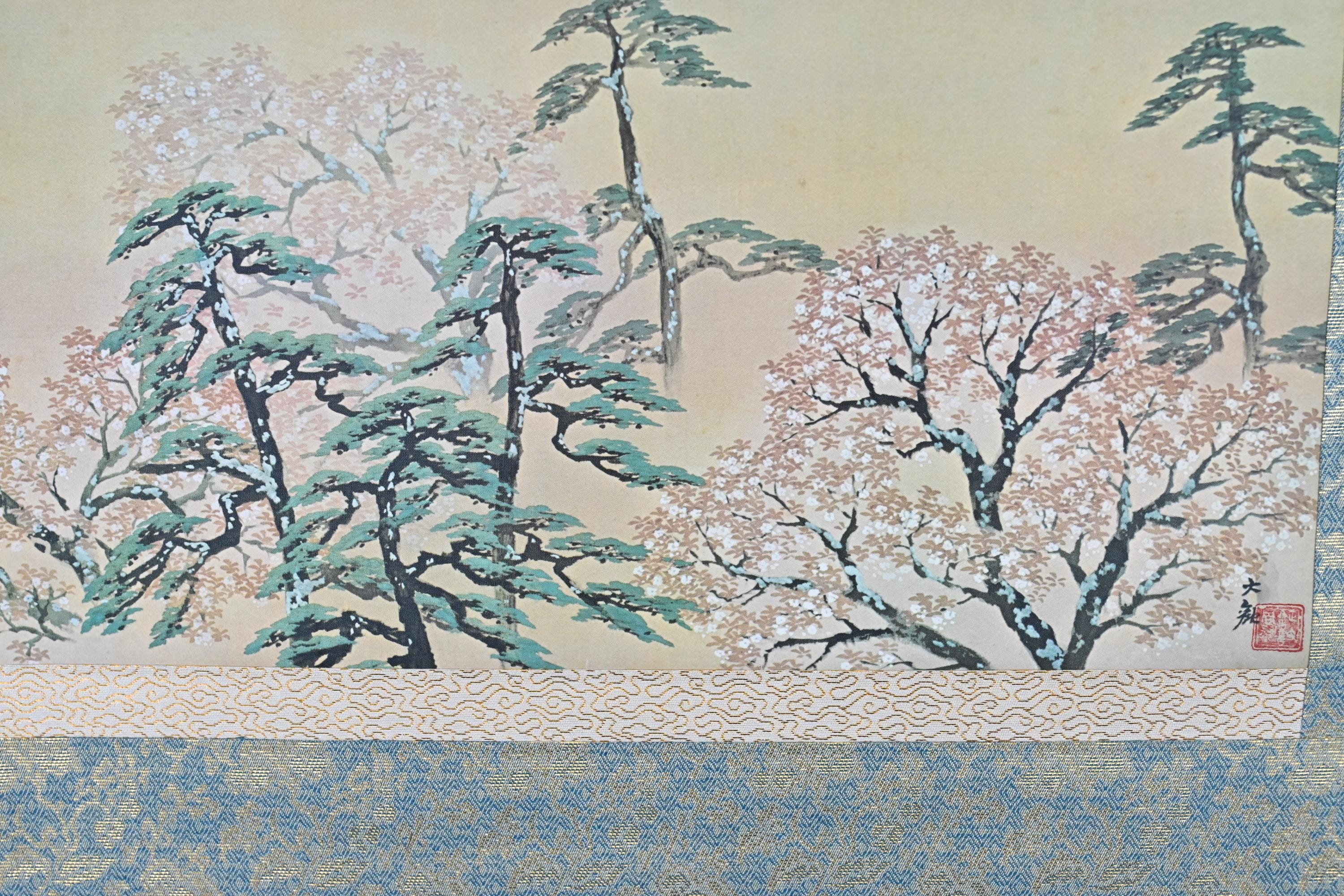 横山大観「富士山」版画：絹本掛軸 - Etsy 日本
