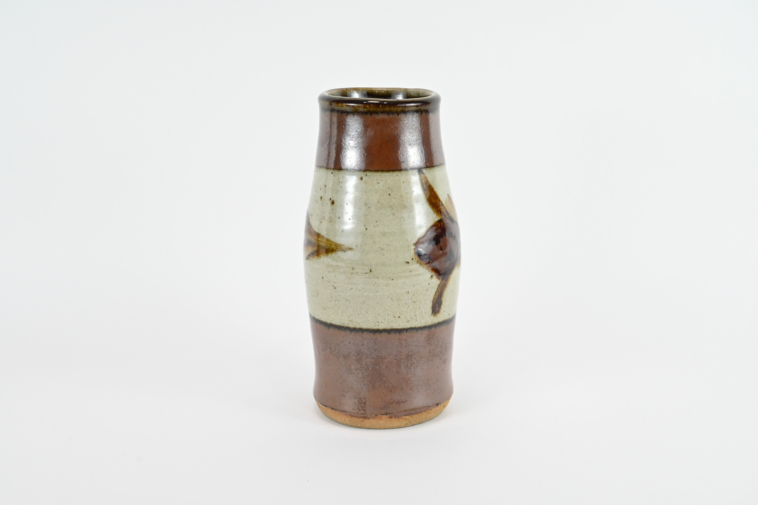 ヴィンテージ日本陶器益子焼花瓶 - Etsy 日本