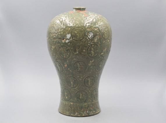 韓国製　陶磁器(青磁)　花瓶 楽天市場】花瓶 韓国 伝統 陶器 陶磁器 伝統 食器 雑貨 おしゃれ