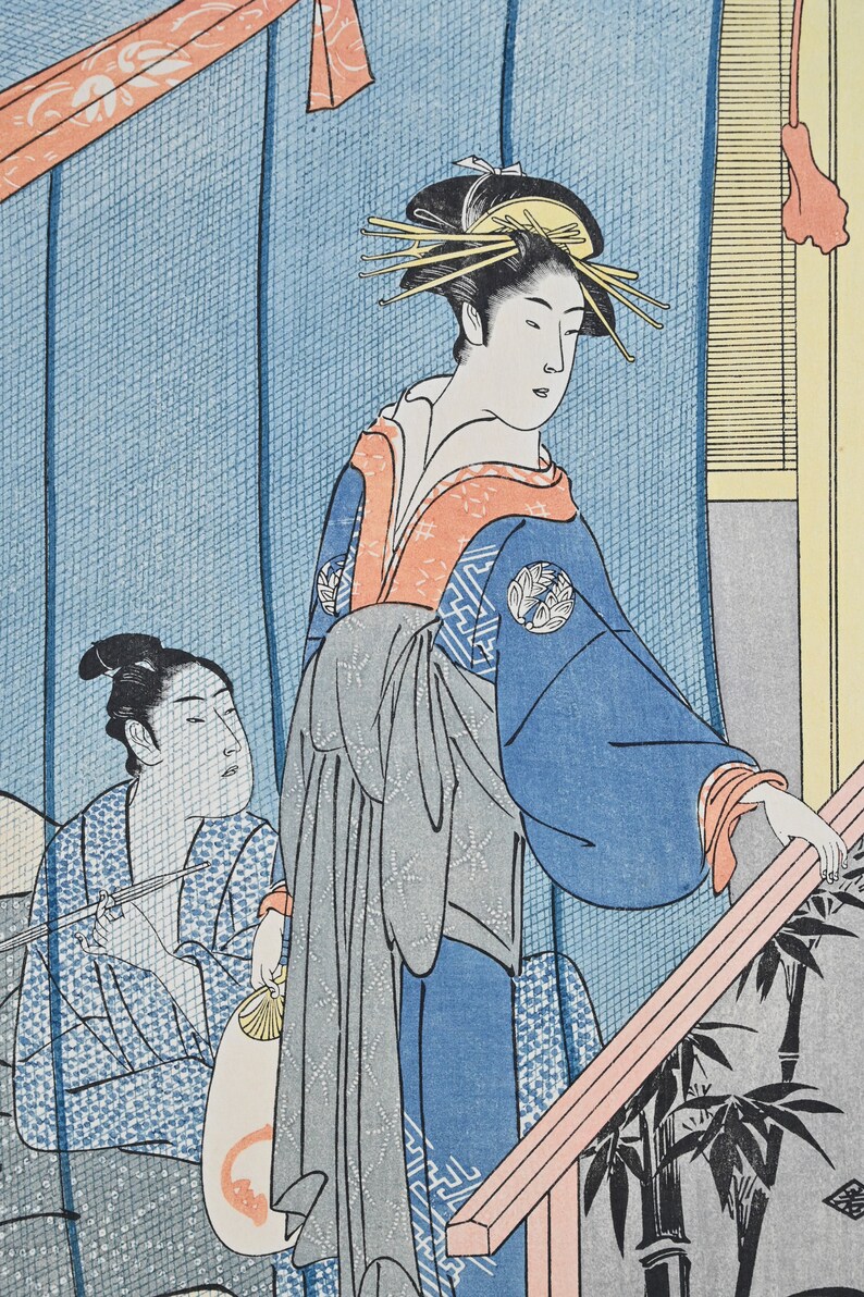 Japanese Woodblock Print of Geisha Reprint by Takamizawa - Etsy