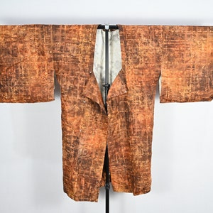 Vintage Japanese Brown Haori Kimono Jacket