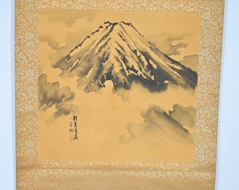 アンティークの日本の掛け軸絵画セット、掛け軸、日本の掛け軸、風景画