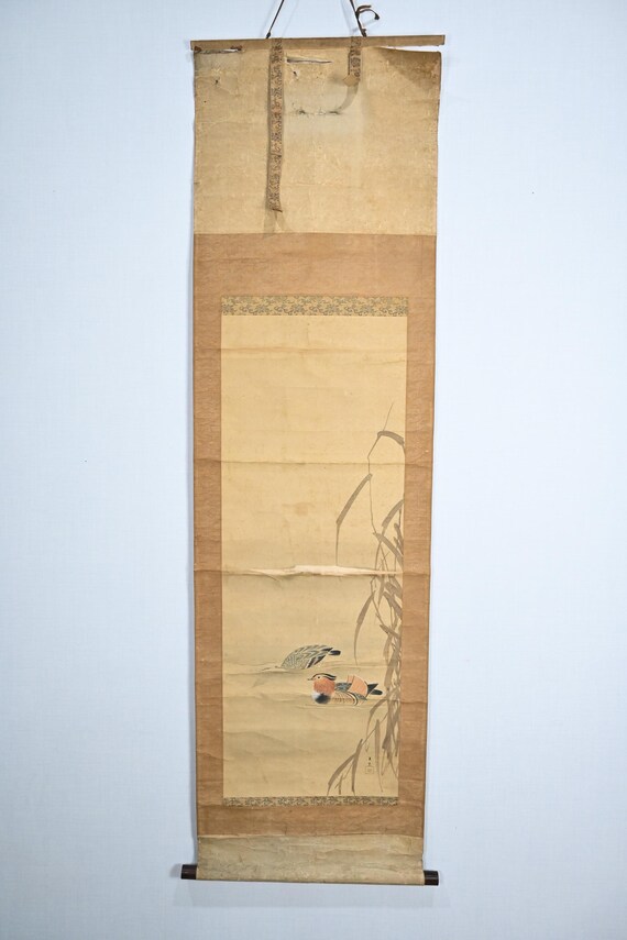 掛け軸 和田邦坊 立雛 雛画賛 掛軸 朱塗軸先 木箱入り 掛け軸